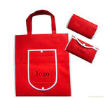 Saco de compras dobrável vermelho do ODM do OEM/sacos não tecidos do presente personalizados