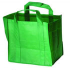 Sacos de mantimento não tecidos personalizados do verde com tela de seda logotipo impresso