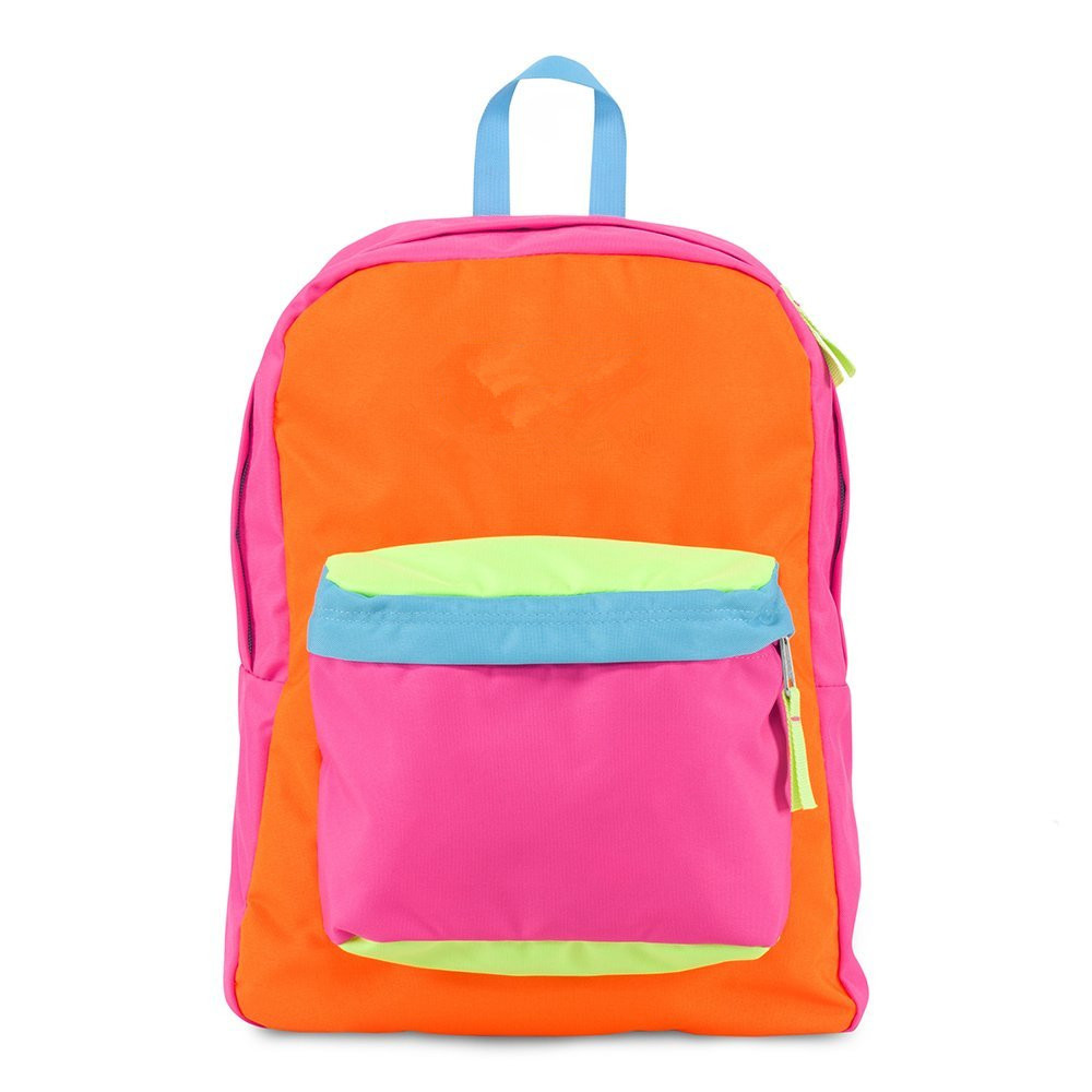 Os multi esportes elegantes coloridos das crianças Backpack para meninas, alaranjado/vermelho/azul