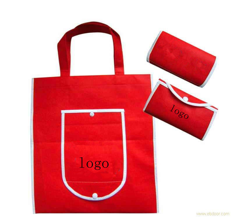 Saco de compras dobrável vermelho do ODM do OEM/sacos não tecidos do presente personalizados