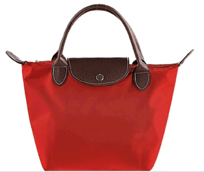 Das sacolas dobráveis das senhoras da forma bolsas vermelhas do poliéster relativas à promoção