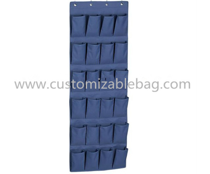 Bolso não tecido das caixas de armazenamento 24 do azul da forma sobre o organizador da sapata da porta