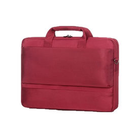 Bolsas do portátil da pasta do oxford das mulheres impermeáveis preto vermelho do saco do computador de 14 polegadas